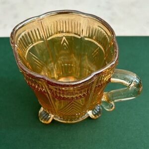 Vintage Carnival Glass Footed Creamer